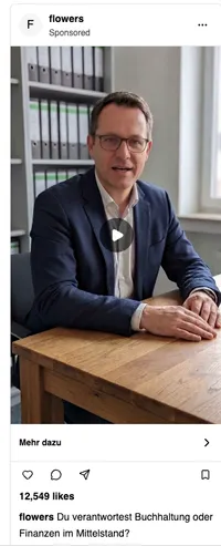 Kalasar-Creative: Video-Ad „Du verantwortest Buchhaltung oder Finanzen im Mittelstand?“